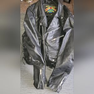 ☆☆VINTAGE☆☆ REAL LEATHER BIKER JACKET